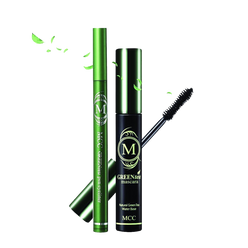 MCC ECOCERT Organic Green Tea Volumizing Mascara and Black Eyeliner Waterproof Set