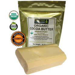 Raw Cocoa Butter - CERTIFIED ORGANIC Pure & Natural